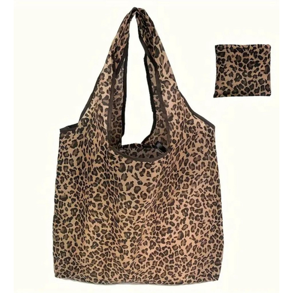 Unbranded Handbags - Leopard Print Tote Bag, Reusable Shopping Bag